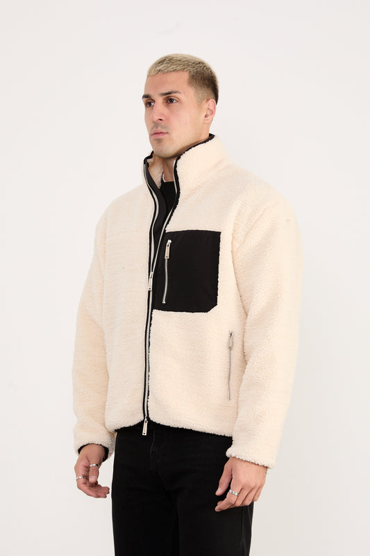 X-2043 Men’s High Neck Zip Jacket – Casual Street Style