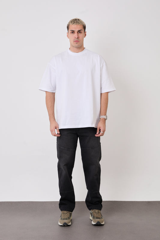 T-3009-2 Men’s Black Utility Pocket Jeans – Relaxed Straight Fit