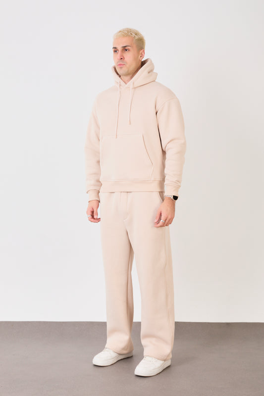 X-4008-1001 Men’s Hooded Tracksuit Set – Beige