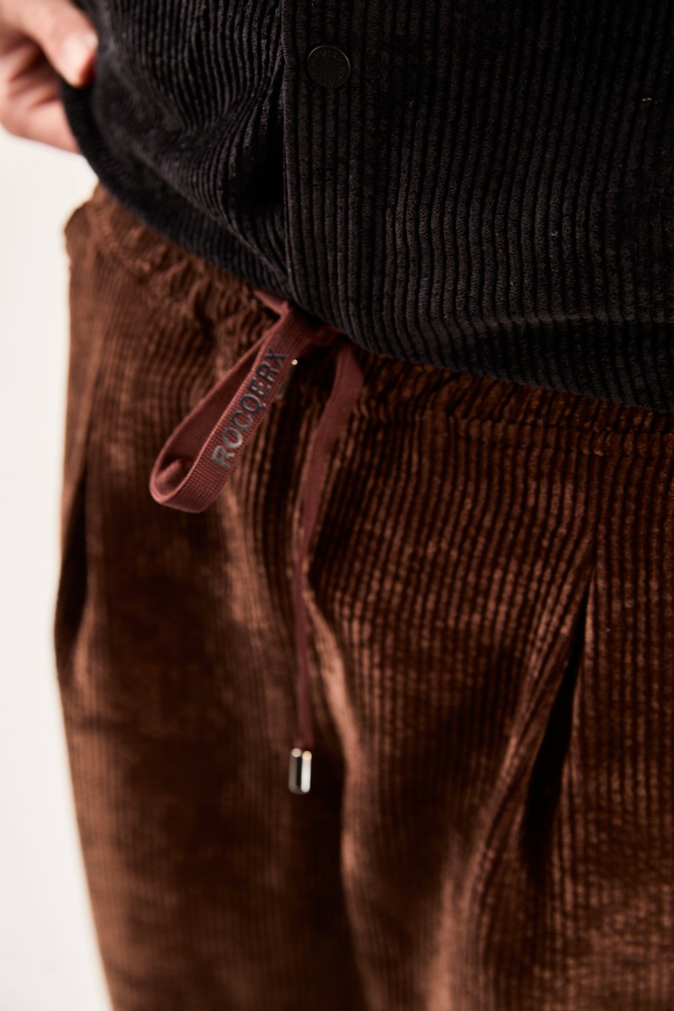 X-1004 Mens Corduroy Lounge Pants Brown – Drawstring Elastic Waist, Relaxed Fit