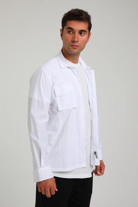 R-2372 Utility Parachute Shirt Jacket – Zip Front, Dual Chest Pockets