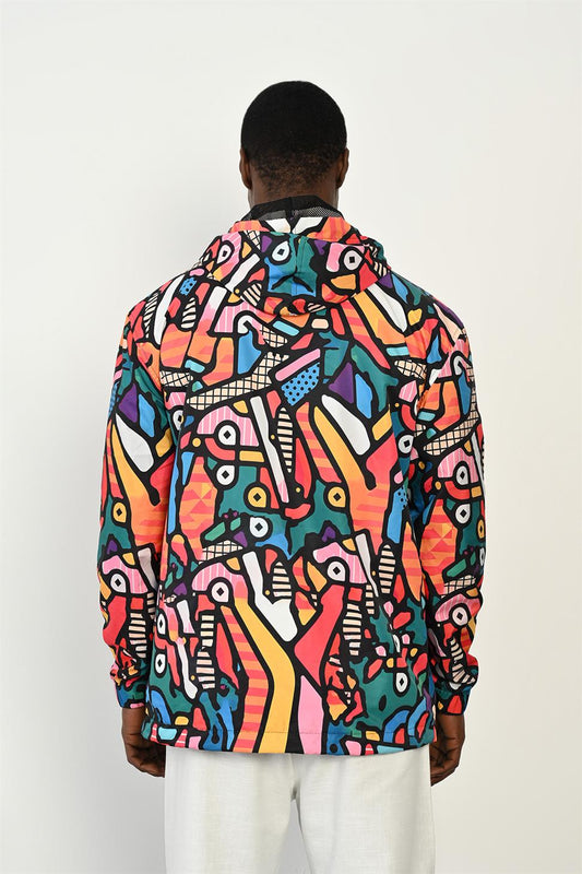 R-2440 Digital-Print Windbreaker – Mesh Lined, 100% Polyester Shell