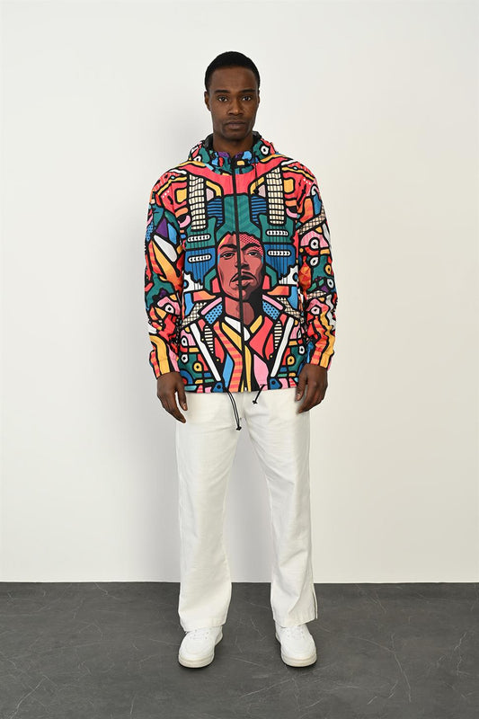 R-2440 Digital-Print Windbreaker – Mesh Lined, 100% Polyester Shell