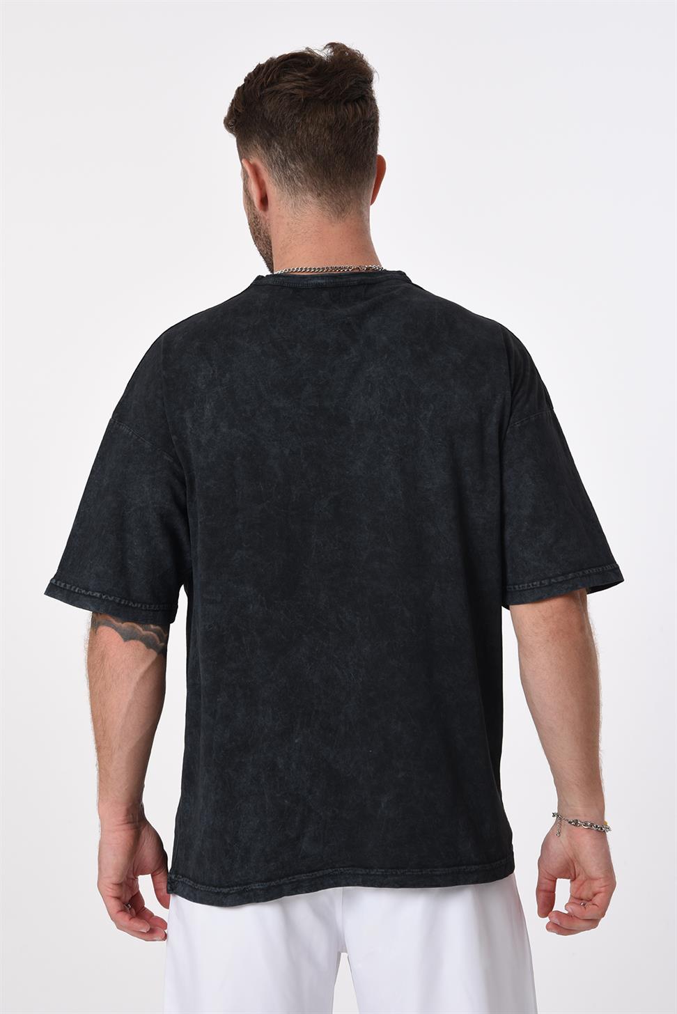 R-5655 Bisiklet Yaka End Of Inıf Inıty Baskılı Batik T-shırt