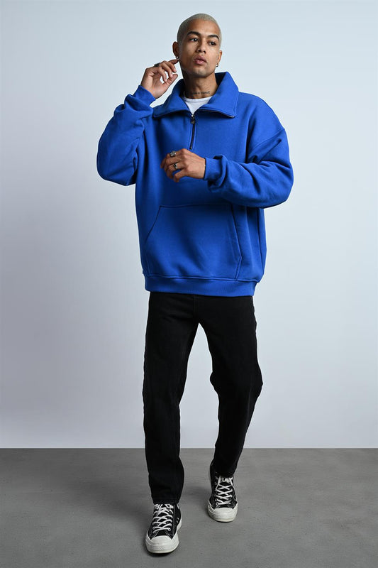 R-5672 Men’s Plush Fleece Overshirt — Double Pocket, Warm Pile