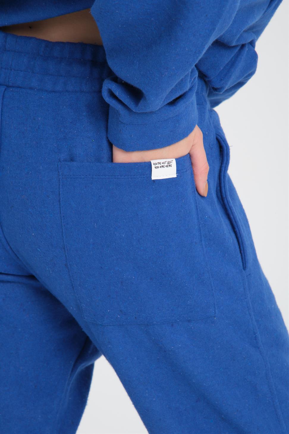 R-5673/4283 Blue Kangaroo Pocket Elastic Hem Fleece Set