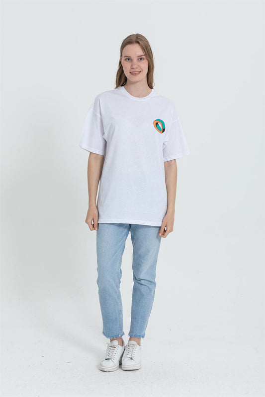 R-5715 “More Self” Graphic Tee  Crew Neck 100% Cotton
