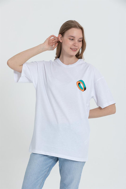 R-5715 “More Self” Graphic Tee  Crew Neck 100% Cotton
