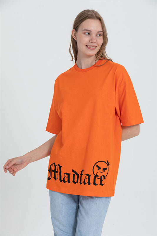 R-5722 Dog Graphic Oversize Tee 100% Cotton Jersey
