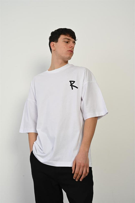 R-5758 100% Cotton Single Jersey Tee – Front/Back “R” Graphic