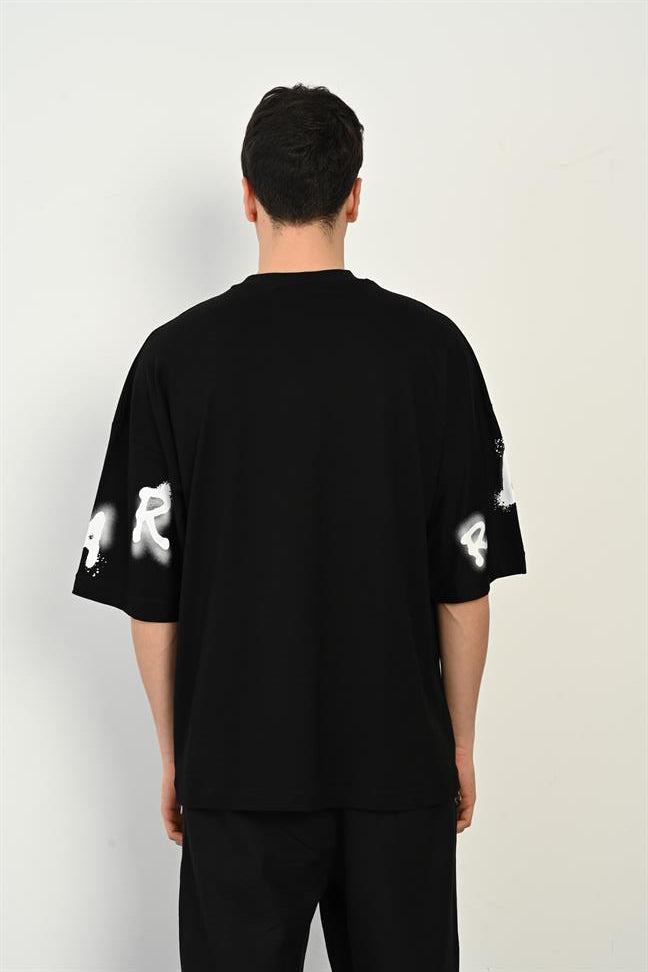 R-5759 Harf Baskılı Oversize Süprem Tişört