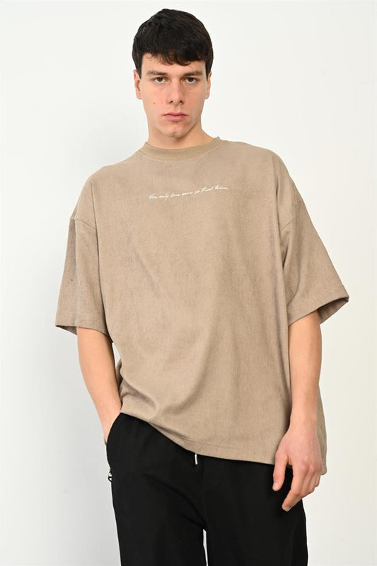 R-5767 Embroidered Ribbed Corduroy T-Shirt