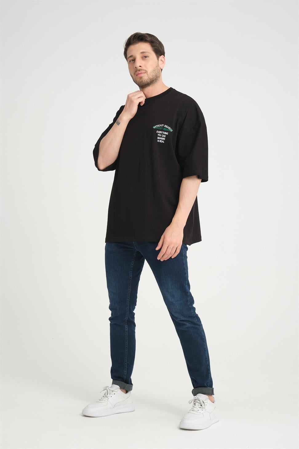 R-5817 ArBack Patch Embroidered Supima T-Shirt