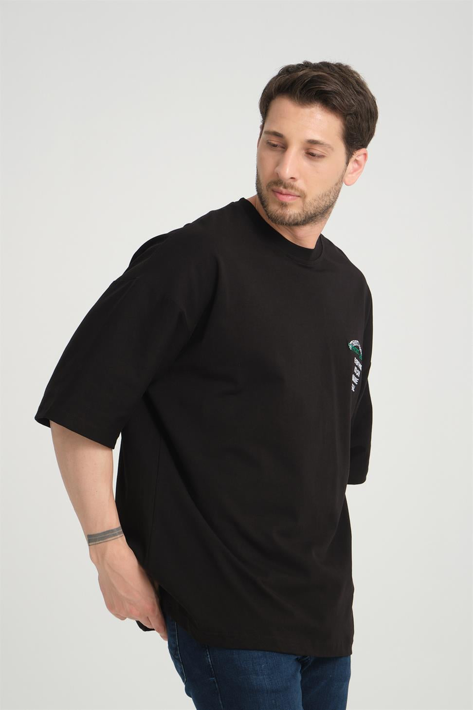 R-5817 ArBack Patch Embroidered Supima T-Shirt