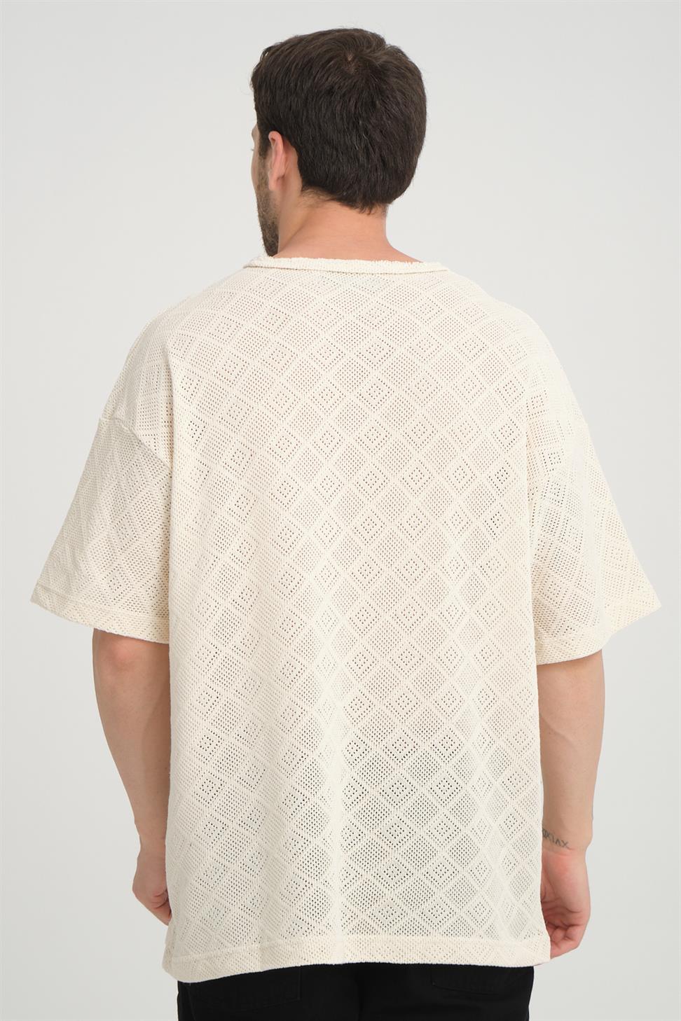 R-5832 Single Pocket Detail Knit T-Shirt