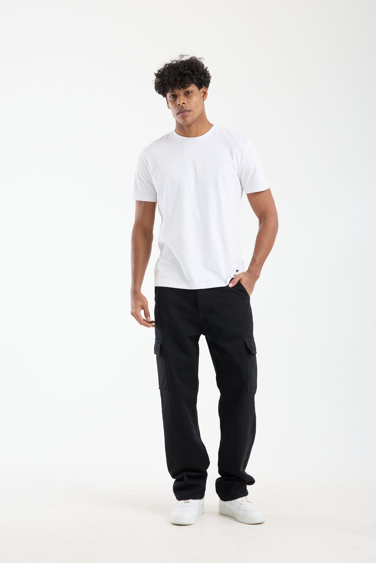 Men’s Washed Grey Panelled Jeans – Relaxed Fit Streetwear | T-3141