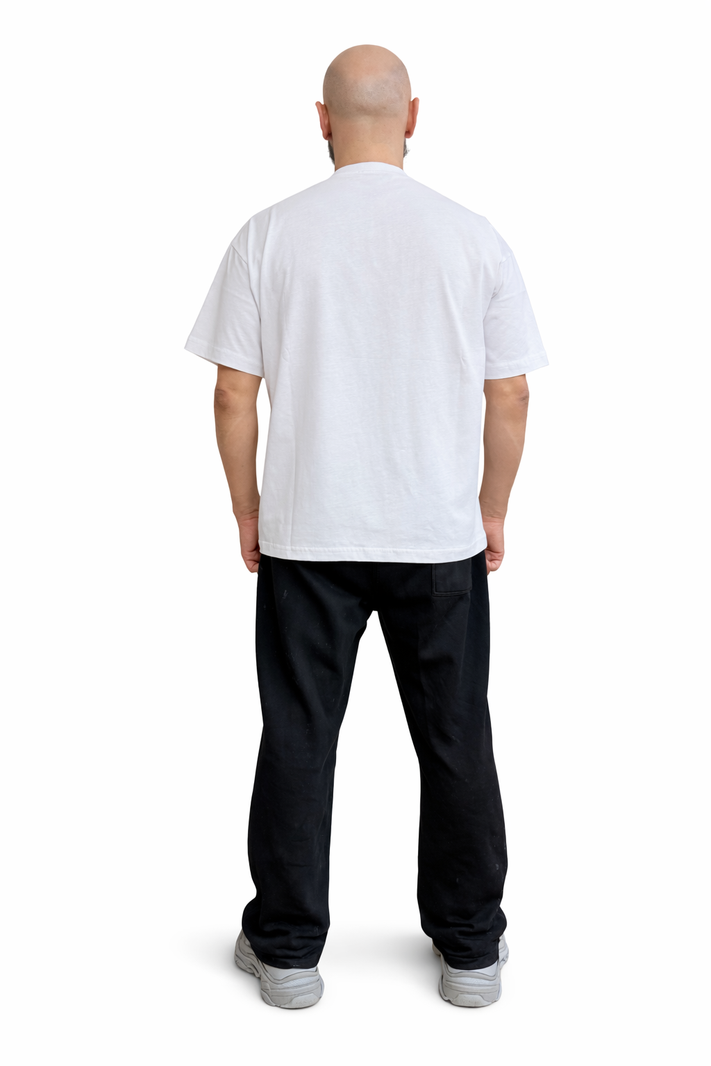 X-4010 ROCQERX Embroidered Logo Oversize T-Shirt – White