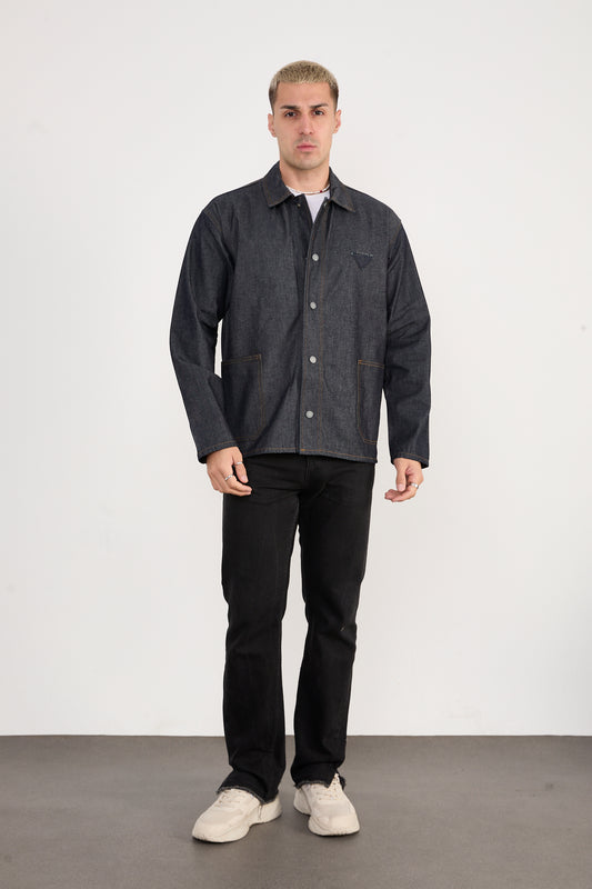 X-2031 Men’s Denim Jacket – Dark Indigo