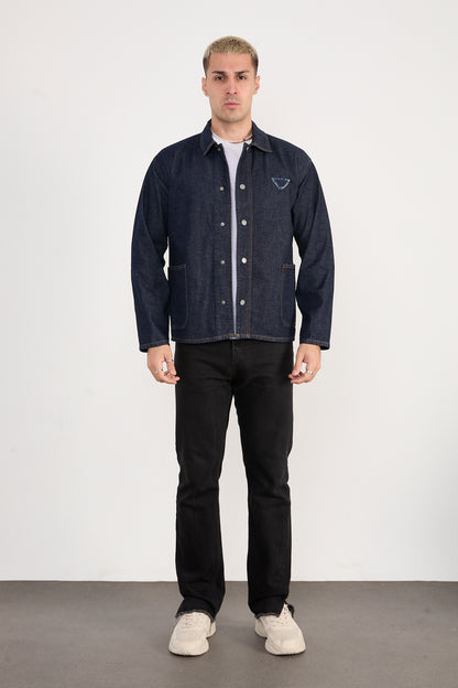 X-2031 Men’s Denim Jacket – Dark Indigo