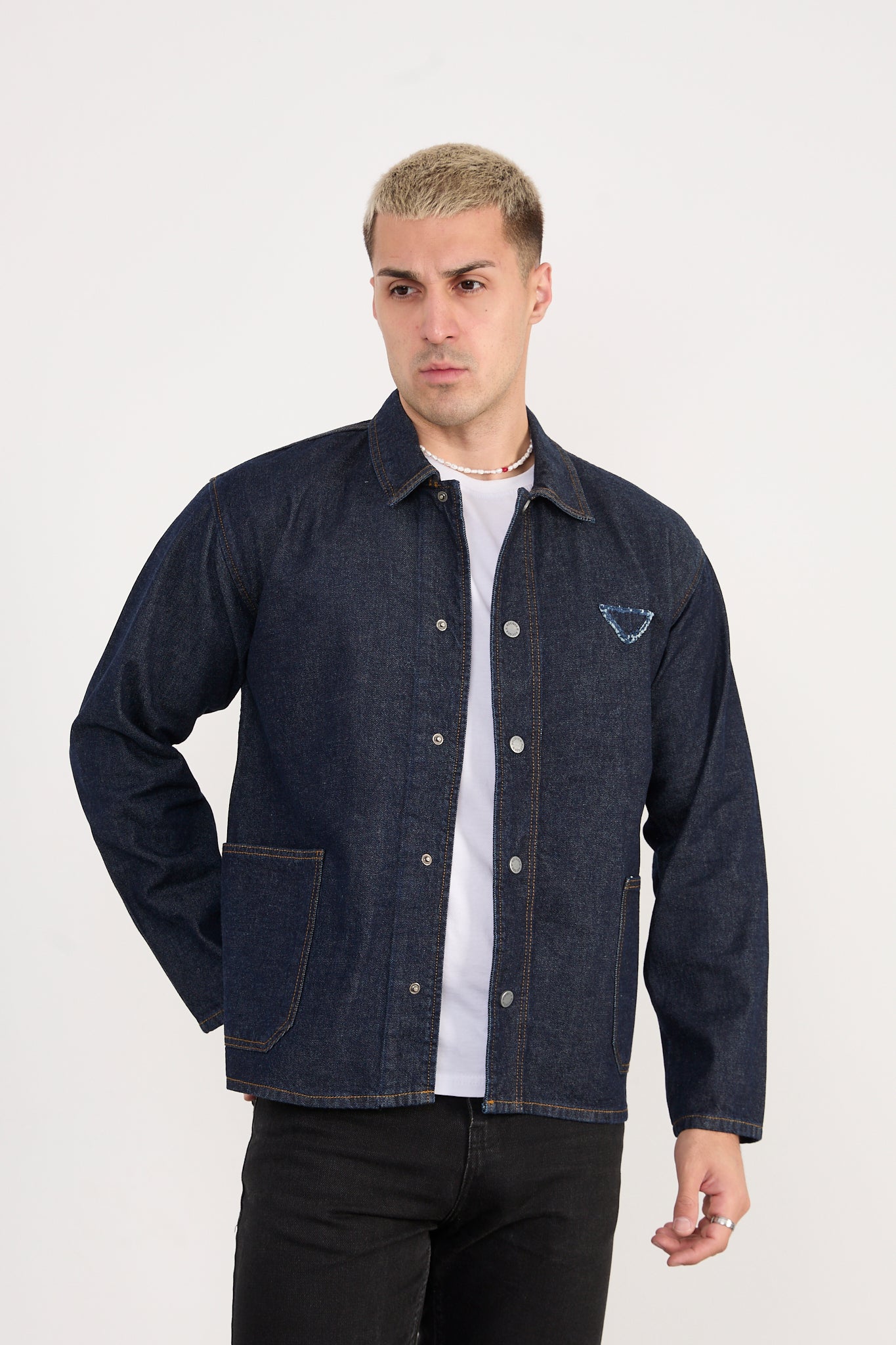 X-2031 Men’s Denim Jacket – Dark Indigo