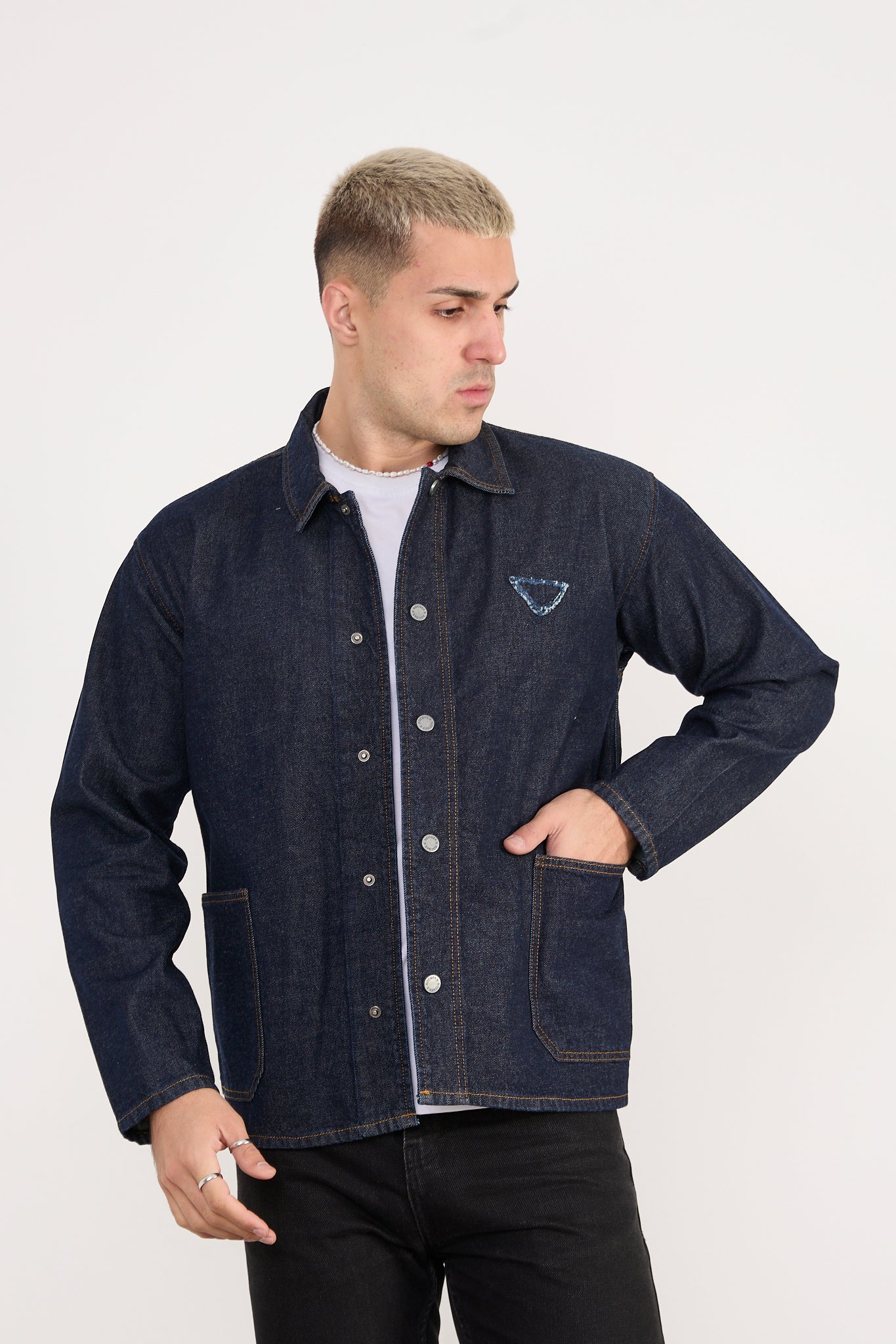 X-2031 Men’s Denim Jacket – Dark Indigo