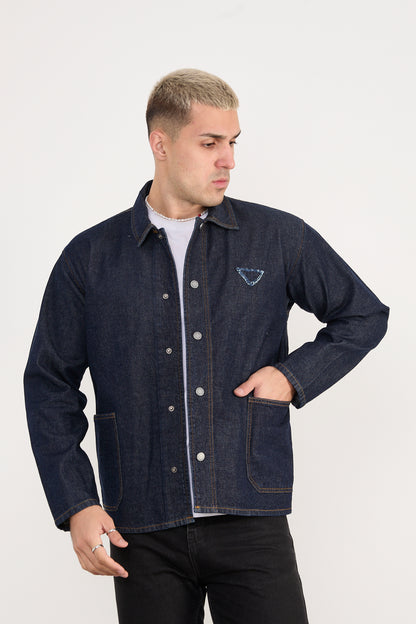 X-2031 Men’s Denim Jacket – Dark Indigo