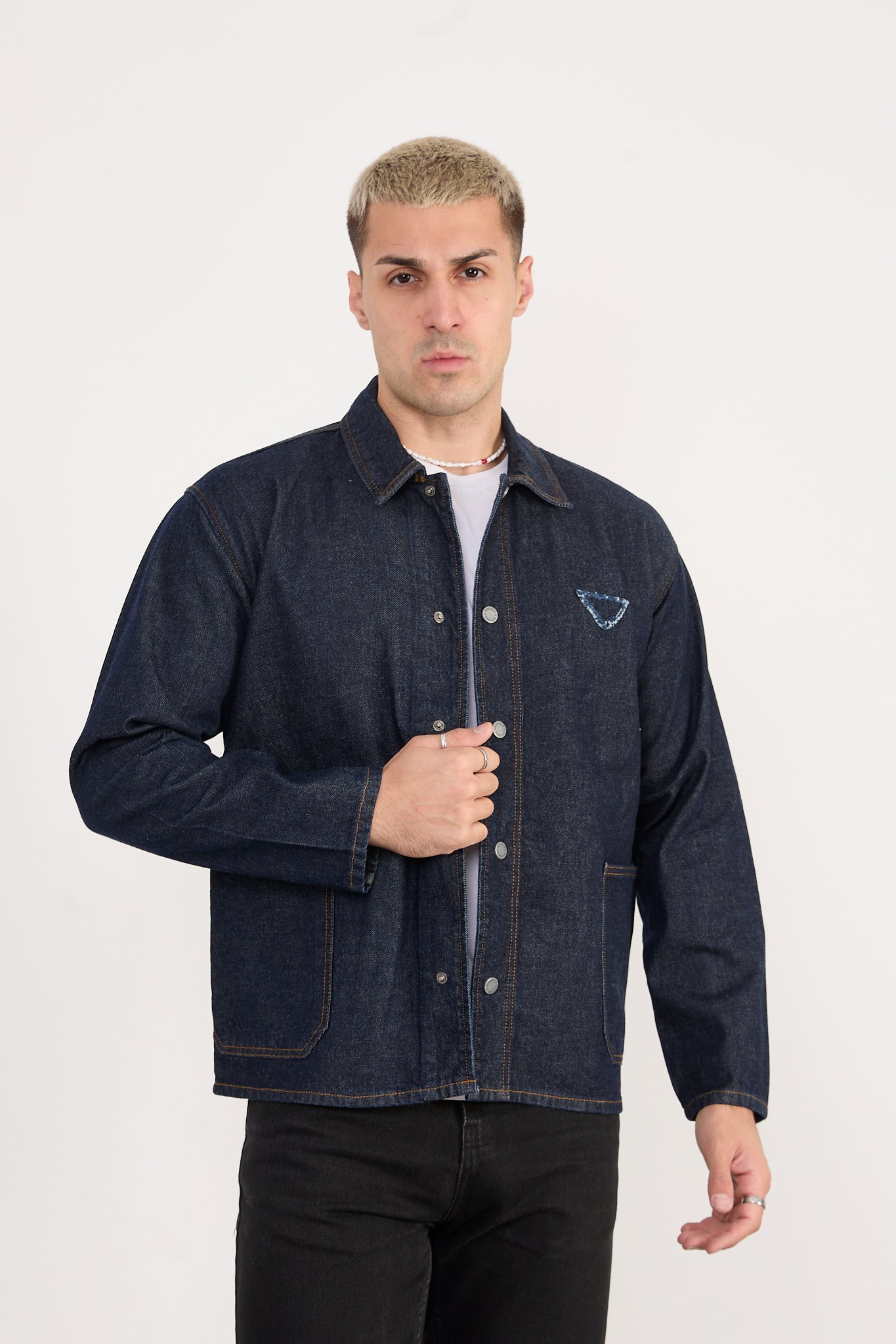 X-2031 Men’s Denim Jacket – Dark Indigo