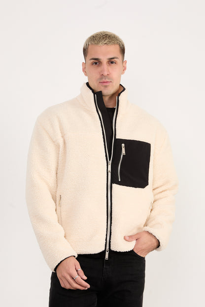 X-2043 Men’s High Neck Zip Jacket – Casual Street Style