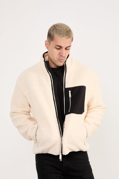 X-2043 Men’s High Neck Zip Jacket – Casual Street Style