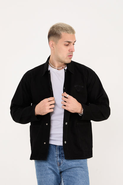 X-2031 Men’s Denim Jacket – Black