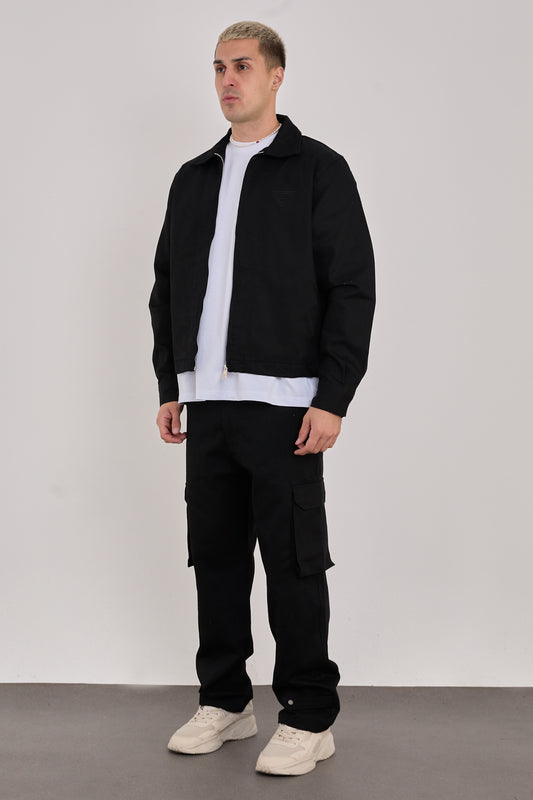 X-2044 Embroidered Jacket – Black