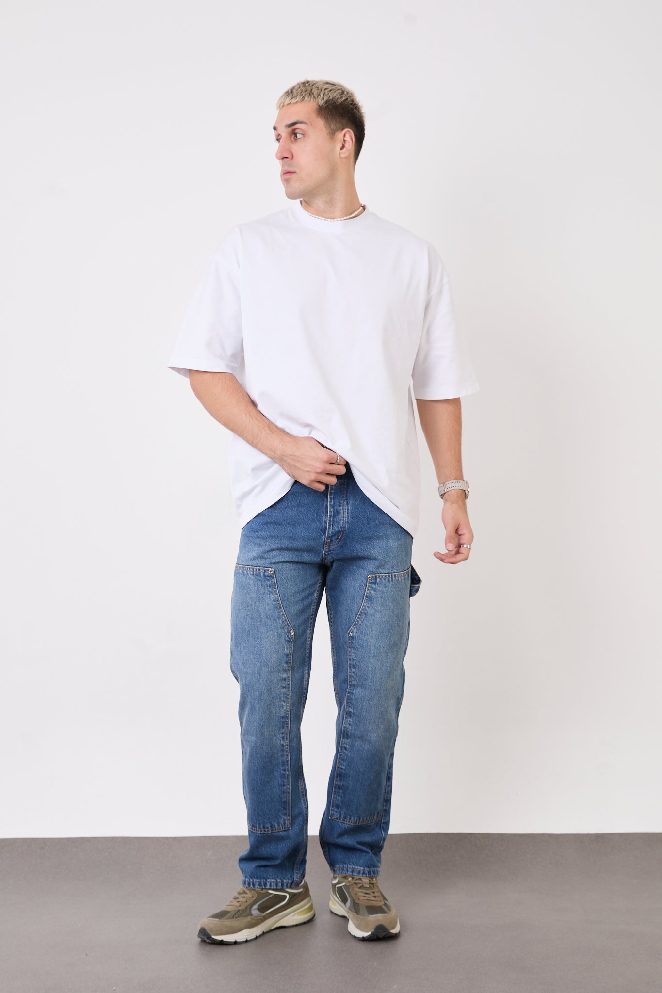 T-3133 Men’s Blue Denim Jeans – Relaxed Fit Everyday Streetwear Pants