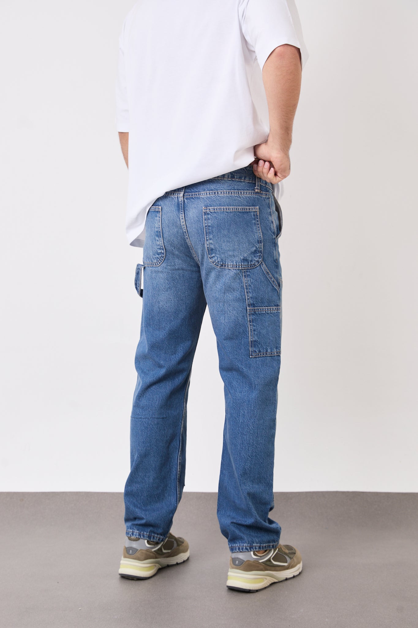 T-3133 Men’s Blue Denim Jeans – Relaxed Fit Everyday Streetwear Pants
