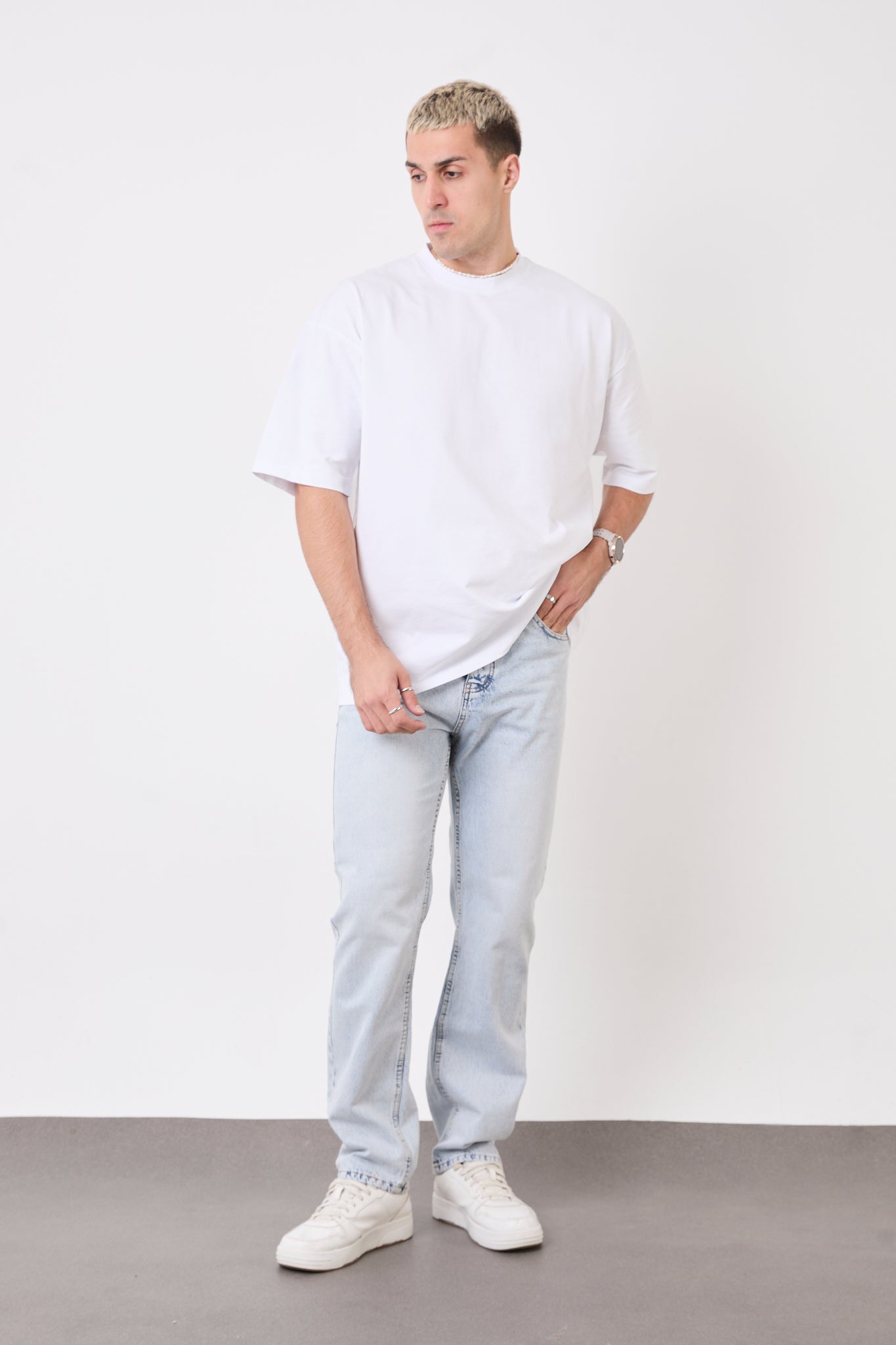 T-2445 Men’s Light Blue Straight Jeans – Everyday Casual Fit