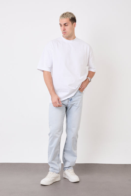 T-2445 Men’s Light Blue Straight Jeans – Everyday Casual Fit
