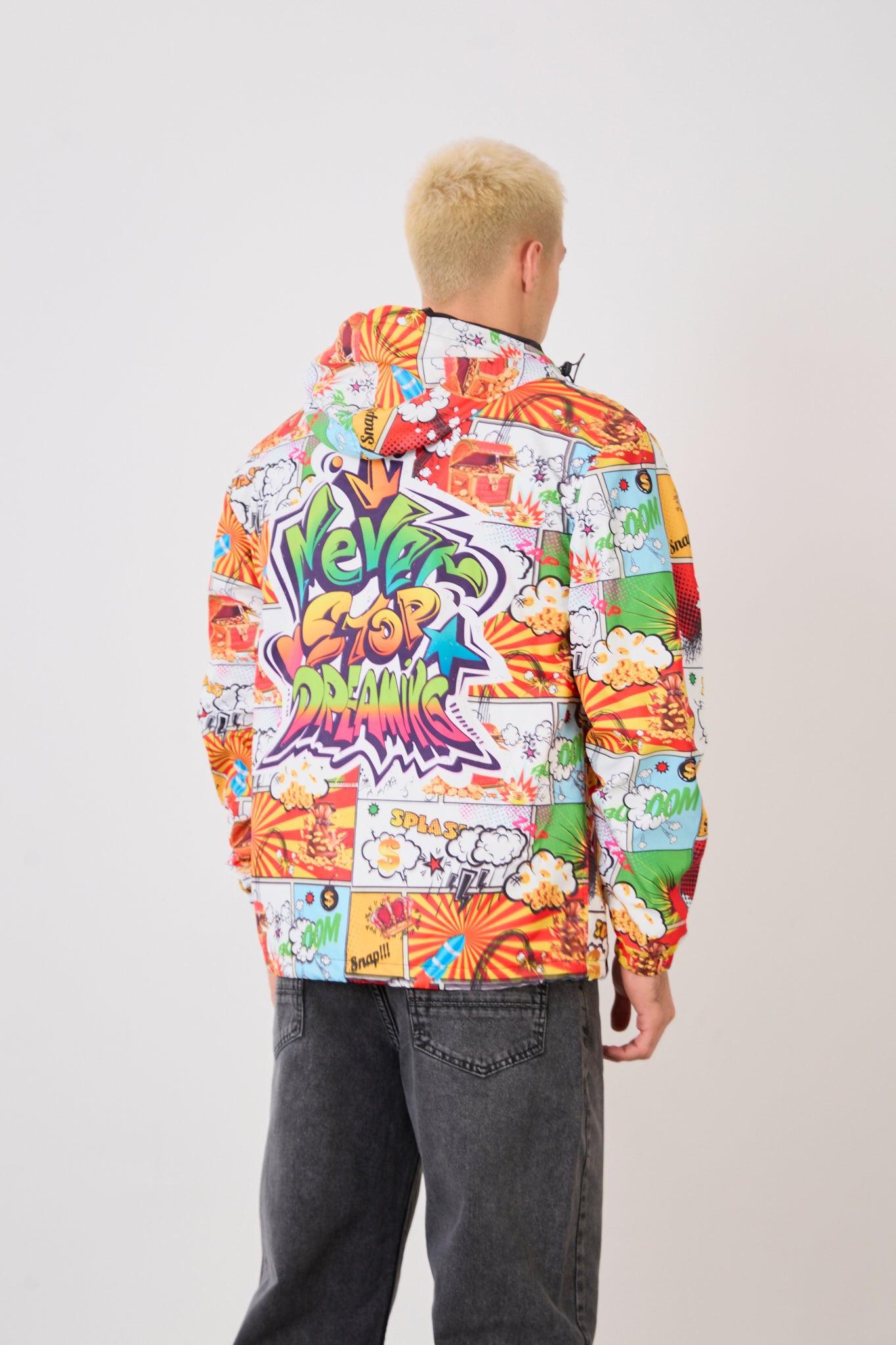 R-2135 Unisex Graphic Pop Art Rain Jacket