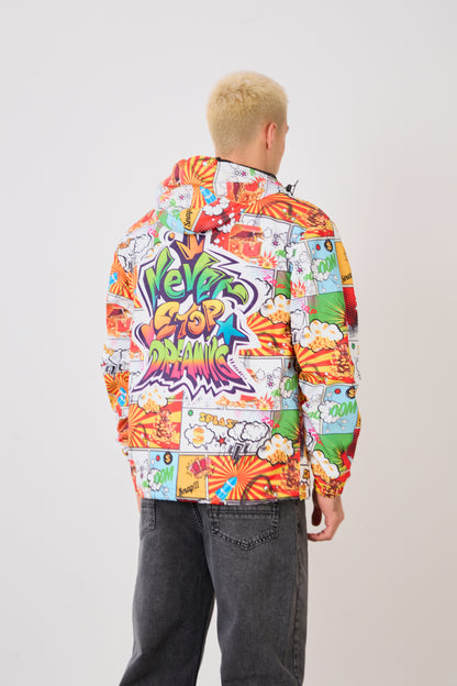 R-2135 Unisex Graphic Pop Art Rain Jacket