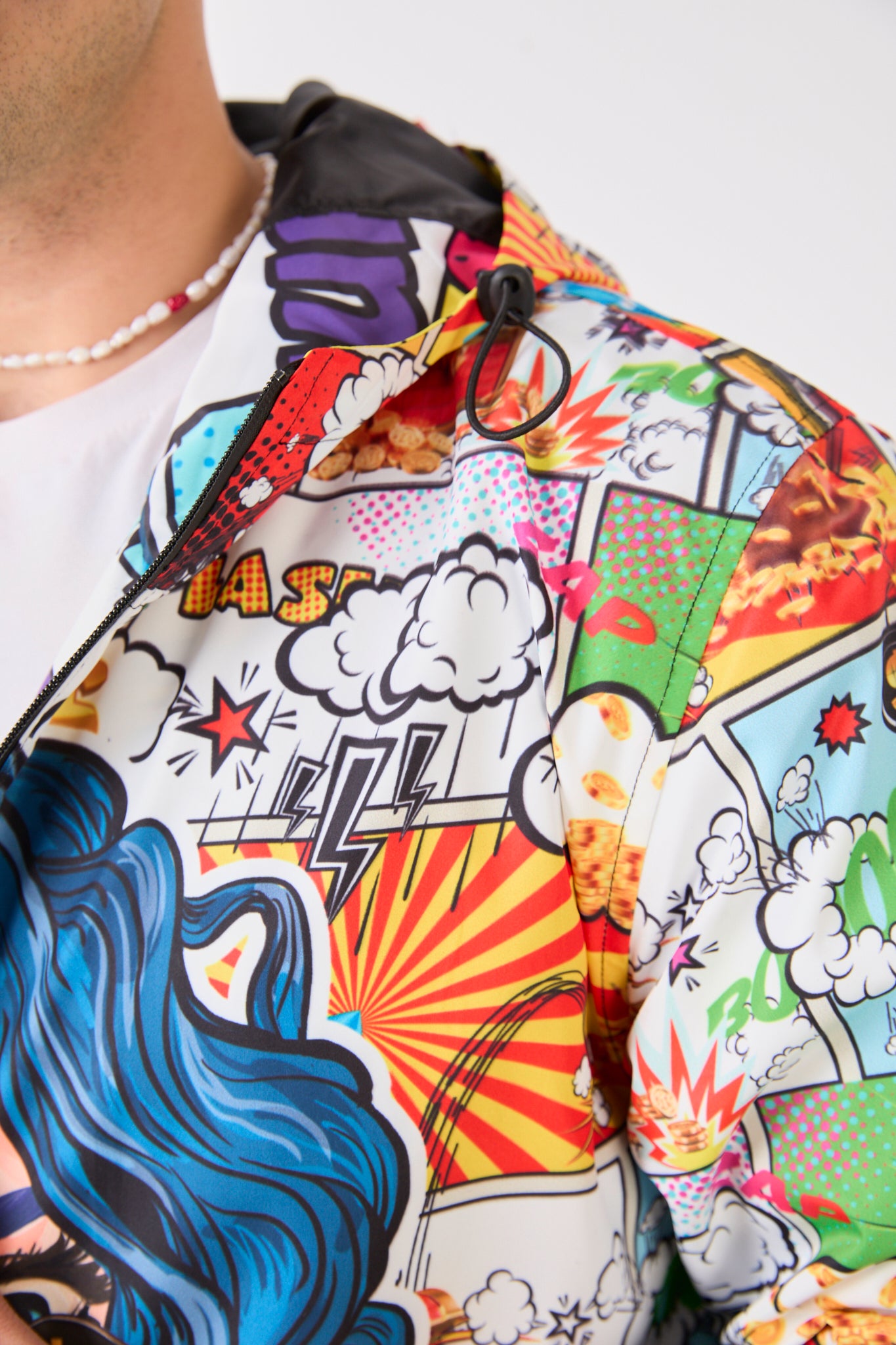 R-2135 Unisex Graphic Pop Art Rain Jacket