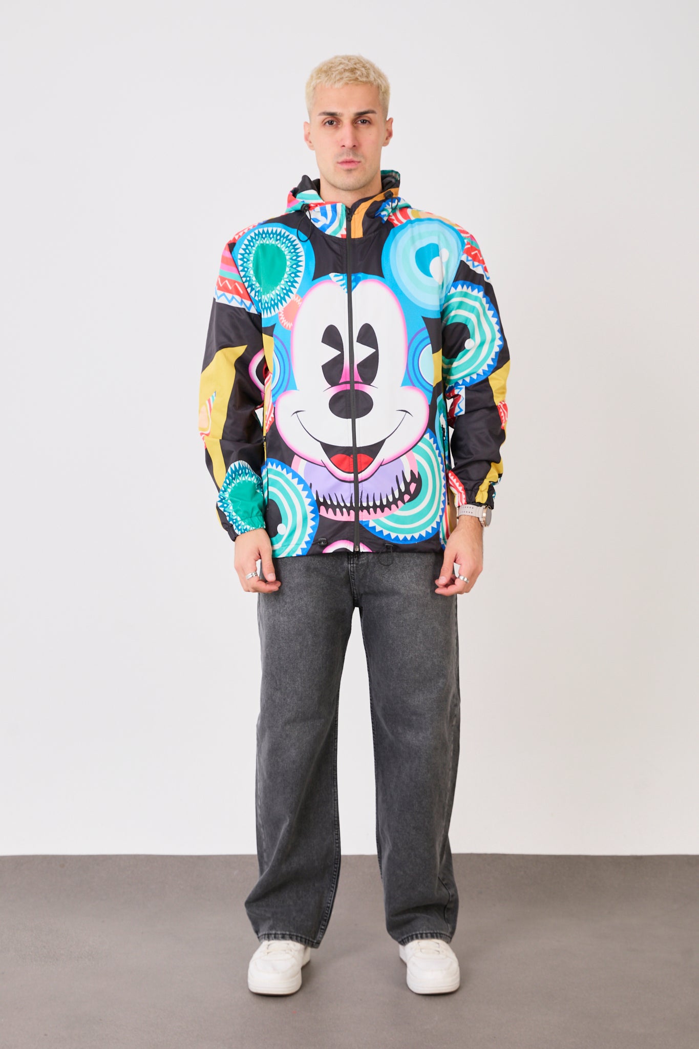 R-2270 Unisex Graphic Print Hooded Rain Jacket – Bold Street Art Design