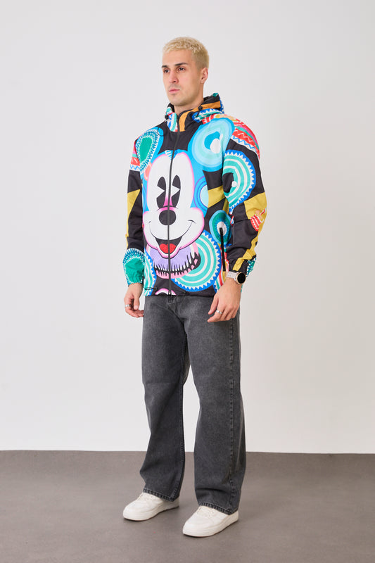 R-2270 Unisex Graphic Print Hooded Rain Jacket – Bold Street Art Design