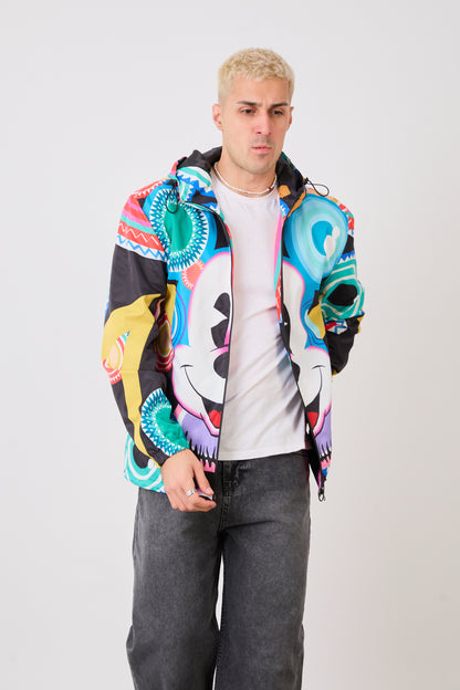 R-2270 Unisex Graphic Print Hooded Rain Jacket – Bold Street Art Design