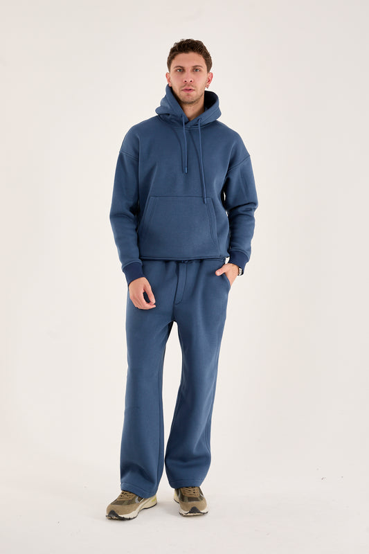 X-1001 Unisex Premium Fleece Sweatpants – Steel Blue (3-Thread)