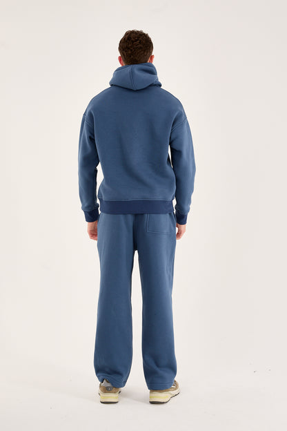 X-1001 Unisex Premium Fleece Sweatpants – Steel Blue (3-Thread)