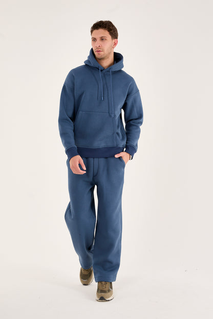 X-1001 Unisex Premium Fleece Sweatpants – Steel Blue (3-Thread)