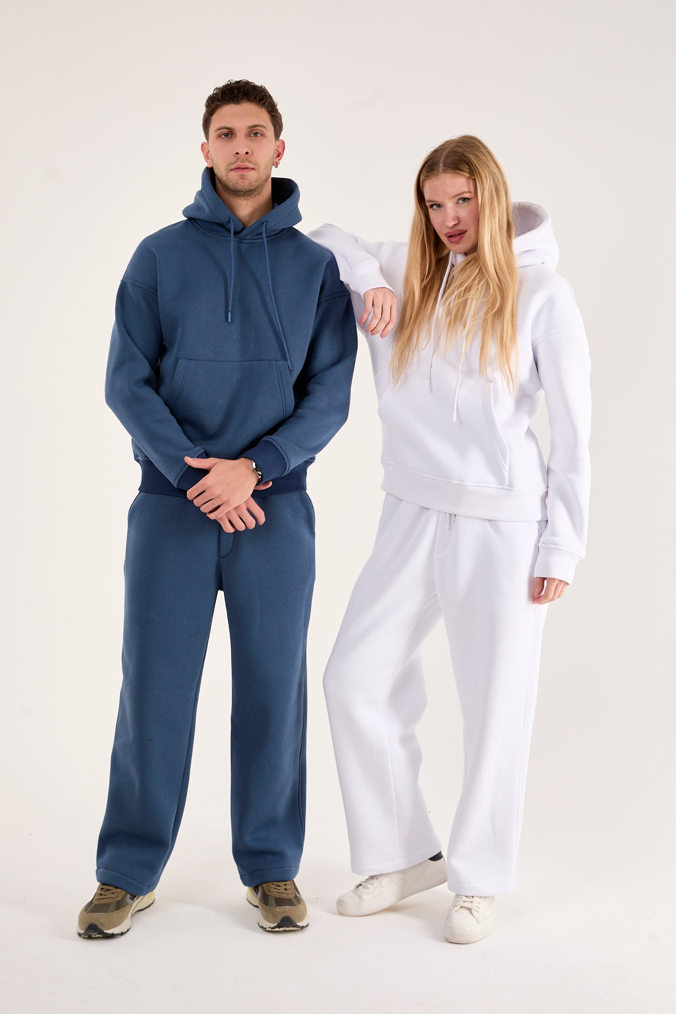 X-1001 Unisex Premium Fleece Sweatpants – Steel Blue (3-Thread)