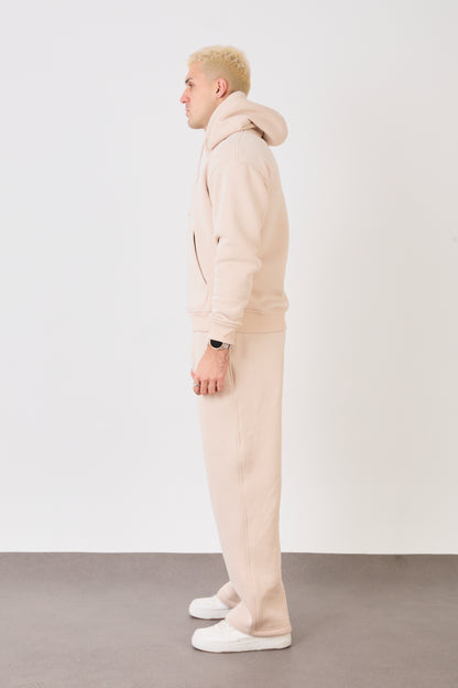 X-4008-1001 Men’s Hooded Tracksuit Set – Beige