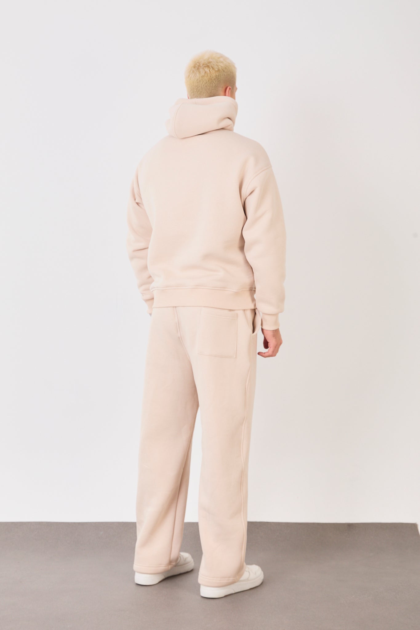 X-4008-1001 Men’s Hooded Tracksuit Set – Beige