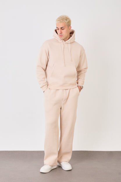 X-4008-1001 Men’s Hooded Tracksuit Set – Beige