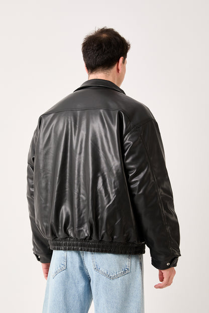 5770 – Black Faux Leather Jacket