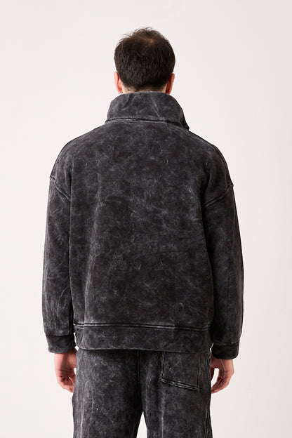 X-4002 Half-Zip Washed Brushed Fleece Sweatshirt